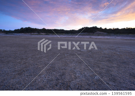 Desert soil in a dry lagoon, La Pampa province, Patagonia, Argentina. Desert soil in a dry lagoon, La Pampa province, Patagonia, Argentina. 139561595