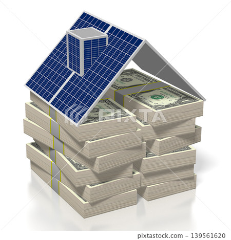 Money, solar panels concept Money, solar panels concept 139561620