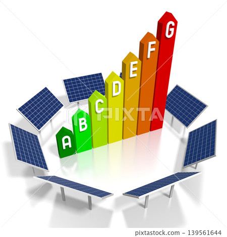 Solar panels concept - 3D illustration Solar panels concept - 3D illustration 139561644