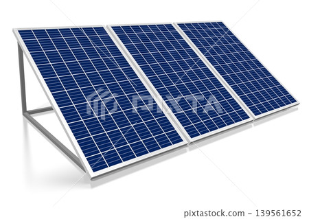 Solar panels concept - 3D illustration Solar panels concept - 3D illustration 139561652