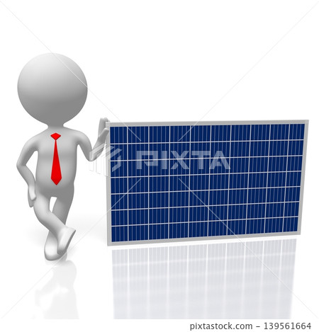 Solar panels concept - 3D illustration Solar panels concept - 3D illustration 139561664