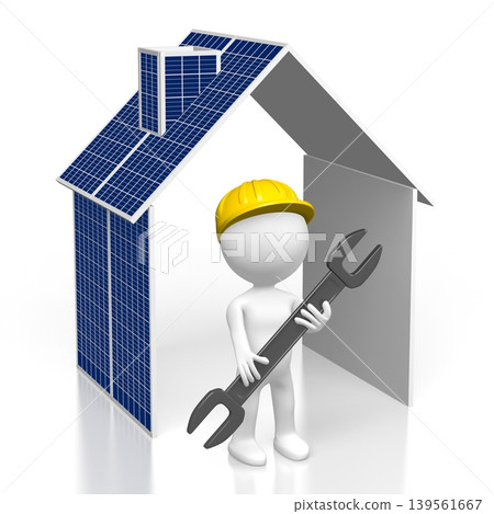Solar panels assembly - 3D illustration Solar panels assembly - 3D illustration 139561667