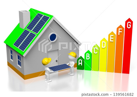 Solar panels assembly - 3D illustration Solar panels assembly - 3D illustration 139561682