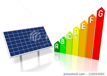 Solar panels concept - 3D illustration Solar panels concept - 3D illustration 139561683