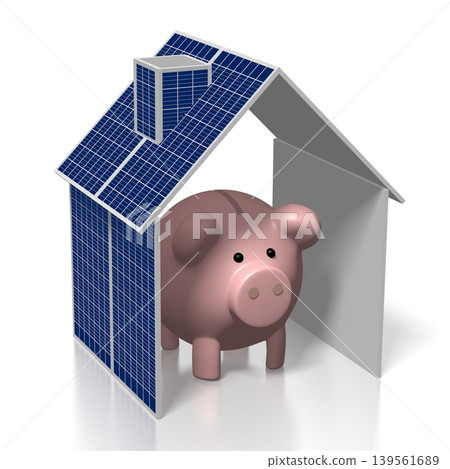 House, solar panels concept House, solar panels concept 139561689
