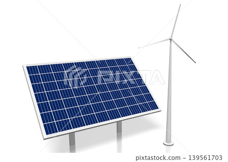 Renewable energy concept - 3D illustration Renewable energy concept - 3D illustration 139561703