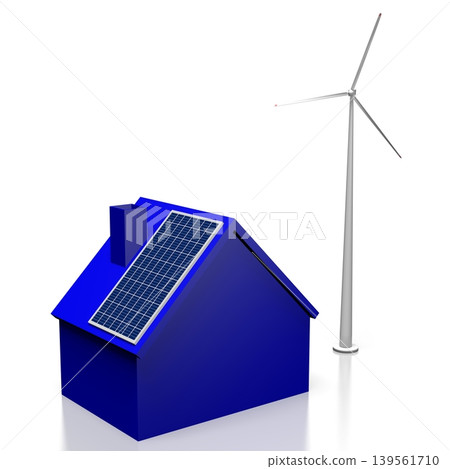 Renewable energy concept - 3D illustration Renewable energy concept - 3D illustration 139561710