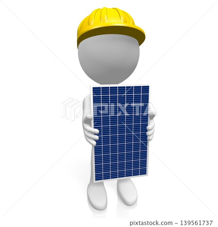 Solar panels assembly - 3D illustration Solar panels assembly - 3D illustration 139561737