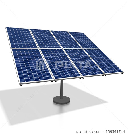 Solar panels concept - 3D illustration Solar panels concept - 3D illustration 139561744