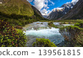 Crystal clear water at Monkey Creek in Hollyford Valley, Fiordland National Park, New Zealand. 139561815