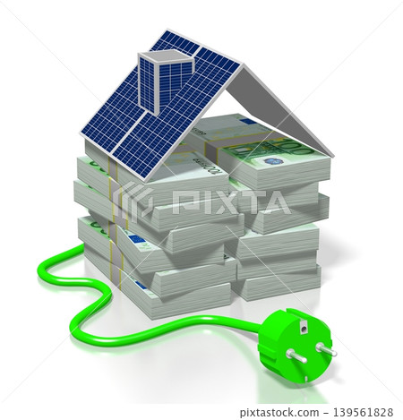 Money, solar panels concept Money, solar panels concept 139561828