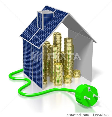 House, solar panels concept 139561829