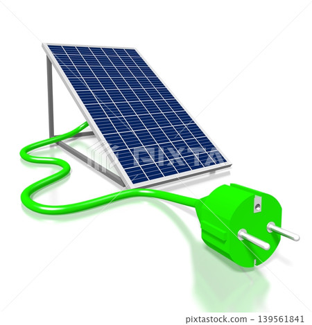 Solar panels concept - 3D illustration Solar panels concept - 3D illustration 139561841