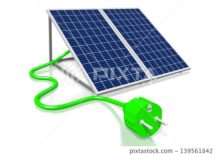 Solar panels concept - 3D illustration Solar panels concept - 3D illustration 139561842