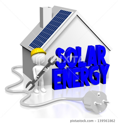 Solar panels assembly - 3D illustration Solar panels assembly - 3D illustration 139561862