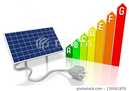 Solar panels concept - 3D illustration Solar panels concept - 3D illustration 139561870