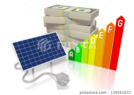 Solar panels concept - 3D illustration Solar panels concept - 3D illustration 139561872