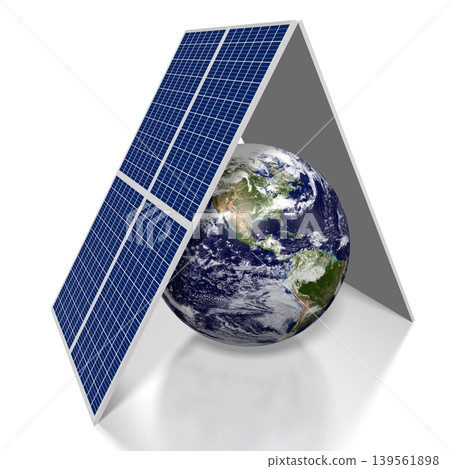 Earth, solar panels concept Earth, solar panels concept 139561898