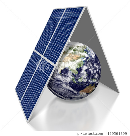 Earth, solar panels concept Earth, solar panels concept 139561899