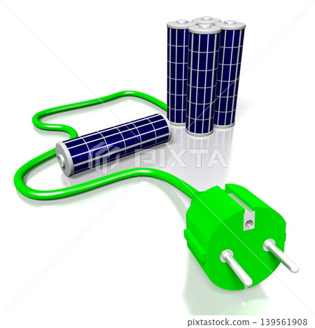 Solar panels concept - 3D illustration 139561908