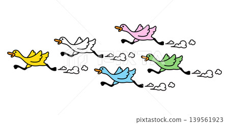 duck vector running icon cartoon bird chicken logo character symbol doodle isolated illustration design duck vector running icon cartoon bird chicken logo character symbol doodle isolated illustration design 139561923