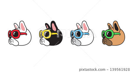 french bulldog dog vector cartoon character face head sunglasses icon puppy pet doodle animal symbol illustration isolated design french bulldog dog vector cartoon character face head sunglasses icon puppy pet doodle animal symbol illustration isolated design 139561928