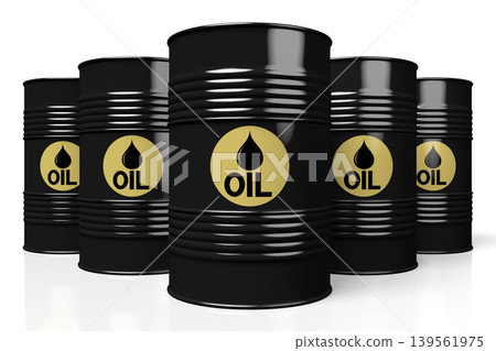 Oil barrels on white background Oil barrels on white background 139561975