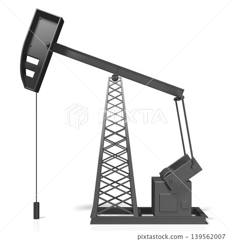 Oil extraction well isolated on white background Oil extraction well isolated on white background 139562007