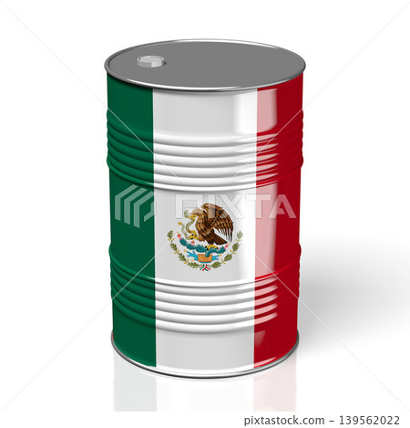 Oil barrel with flag of Mexico Oil barrel with flag of Mexico 139562022