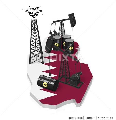 Oil extraction wells in Qatar Oil extraction wells in Qatar 139562053