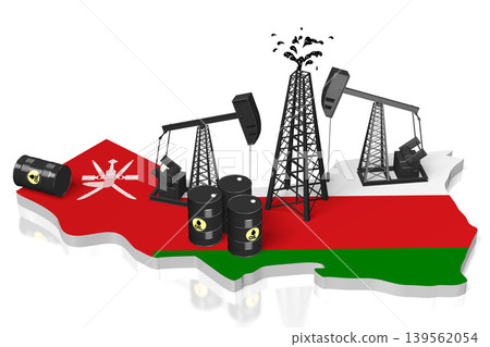 Oil extraction wells in Oman 139562054