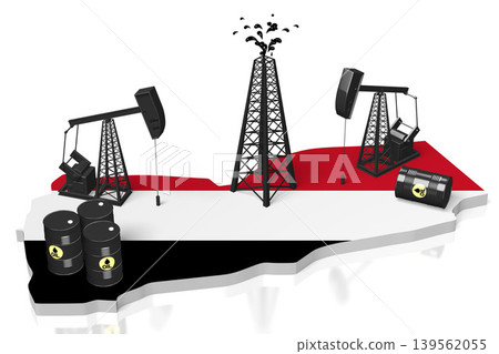 Oil extraction wells in Yemen Oil extraction wells in Yemen 139562055