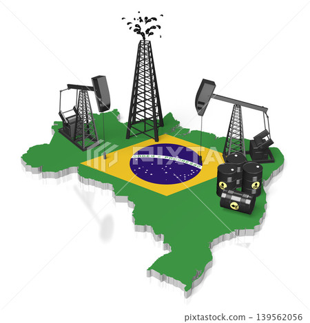 Oil extraction wells in Brazil 139562056