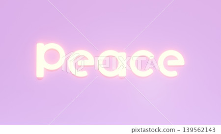 Peace neon lettering in pink Peace neon lettering in pink 139562143