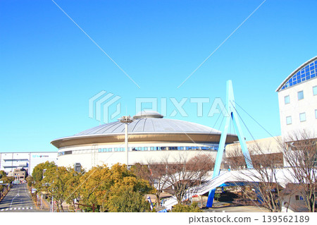 A view of Nagoya City General Gymnasium (Nippon Gaishi Hall) in Nagoya City, Aichi Prefecture. 139562189