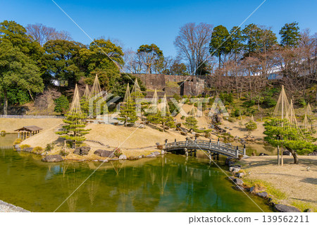 Gyokuseninmaru Garden at Kanazawa Castle in Kanazawa, Japan 139562211