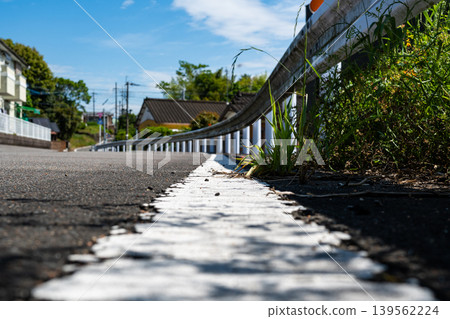 Scenery along the guardrail in the morning 139562224