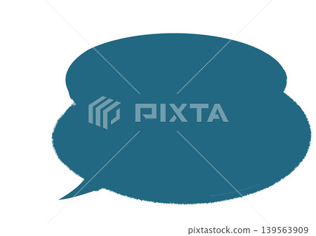 Simple speech bubble, cloud shape, dark blue speech bubble Simple speech bubble, cloud shape, dark blue speech bubble 139563909