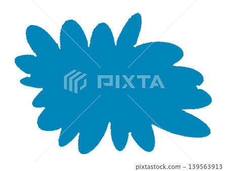 Blue, bursting speech bubble/frame Blue, bursting speech bubble/frame 139563913