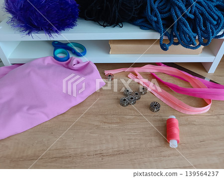 Sewing and Tailoring Supplies with Fabric and Thread Sewing and Tailoring Supplies with Fabric and Thread 139564237