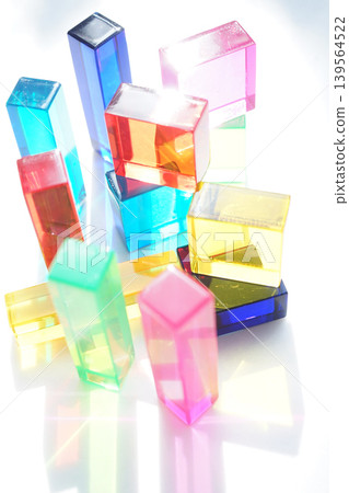 Colorful acrylic blocks 139564522