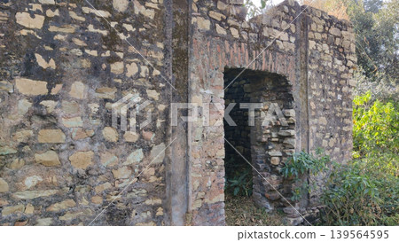 Ancient hindu temple room ruins at Tilla Jogian in Pakistan Ancient hindu temple room ruins at Tilla Jogian in Pakistan 139564595