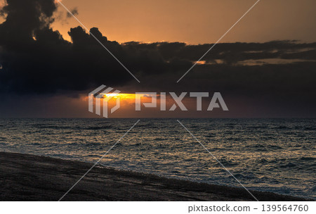 Beautiful Sunset at the Beach At Sesimbra Beautiful Sunset at the Beach At Sesimbra 139564760