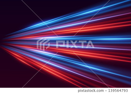 Abstract speed light trails creating dynamic data flow energy background 139564793