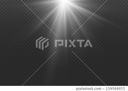 Light glare with shining sunburst and sparkle beams creating a bright star effect Light glare with shining sunburst and sparkle beams creating a bright star effect 139564855
