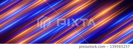 Dynamic light trails forming a modern blue and orange abstract speed background Dynamic light trails forming a modern blue and orange abstract speed background 139565257