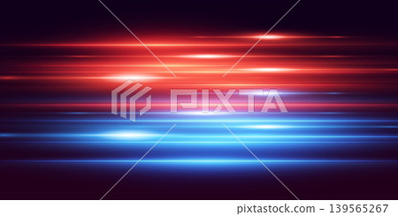 Abstract speed motion background with glowing red and blue light streaks Abstract speed motion background with glowing red and blue light streaks 139565267