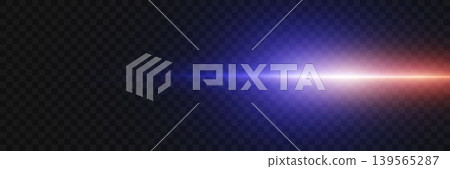 Abstract light beam creating energy flare on transparent background Abstract light beam creating energy flare on transparent background 139565287