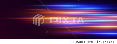 Dynamic light lines moving across dark background creating abstract speed effect Dynamic light lines moving across dark background creating abstract speed effect 139565354