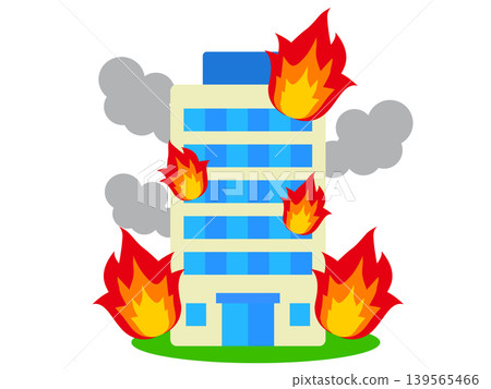 建築物著火的插圖 建築物著火的插圖 139565466